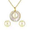 Round Pearl & Gold Jewellery SetJewellery Sets