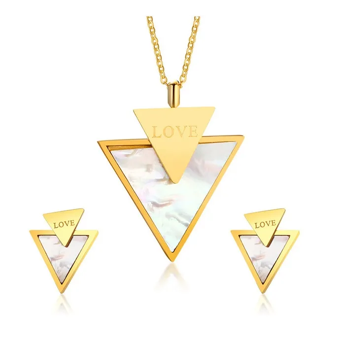 Liebe & Dreieck Stilvolle Schmuck Set