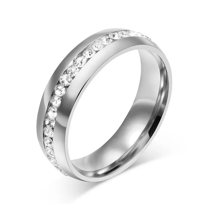 Gold - Silber klassische Ring mit Zirkonia