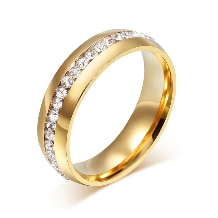 Gold - Silber klassische Ring mit Zirkonia