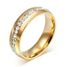 Gold - Silber klassische Ring mit Zirkonia
