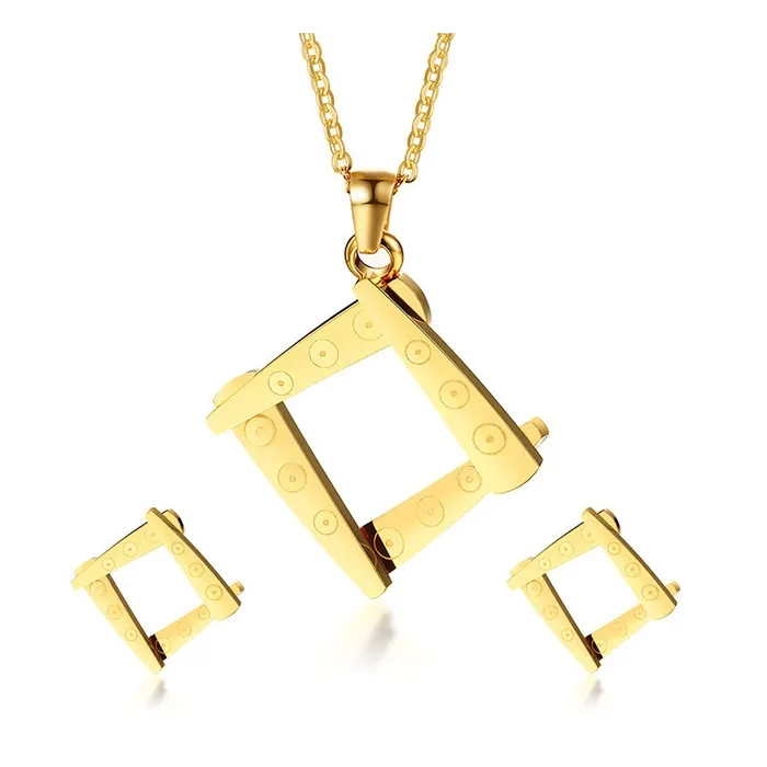 Irregular Square Shape Necklace & Earrings Jewellery SetJewellery Sets