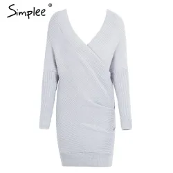Sexy Cross Knitting Sweater PulloverHoodies & Jumpers