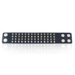 Vier Row Rivet Stud Lederarmband Unisex