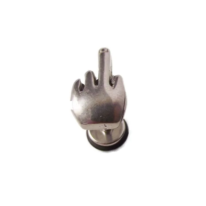 Mittelfinger Ohrring - Edelstahl