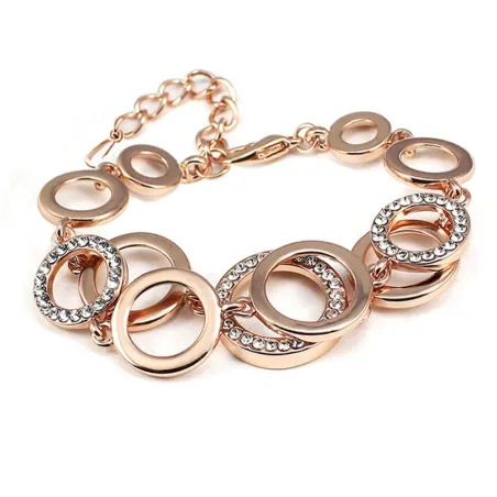 Multilayer Symmetrie Kreis Link Strass Armband
