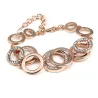 Multilayer Symmetrie Kreis Link Strass Armband
