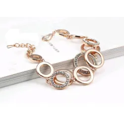 Multilayer Symmetrie Kreis Link Strass Armband