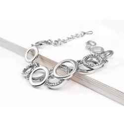 Multilayer Symmetrie Kreis Link Strass Armband