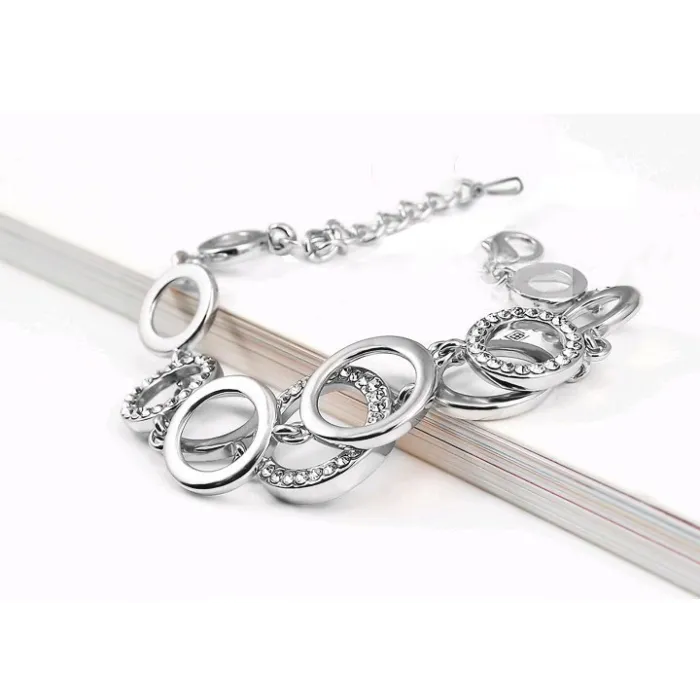 Multilayer Symmetrie Kreis Link Strass Armband