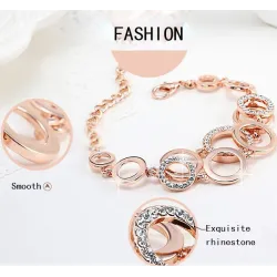 Multilayer Symmetrie Kreis Link Strass Armband