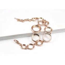Multilayer Symmetrie Kreis Link Strass Armband