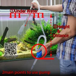 Aquarium - Fischtank Wasserreiniger - Saugrohr - Filter - Pumpe 140cm