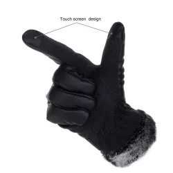 Retro verdicktes Leder - Touchscreen - Anti-Skid Handschuhe