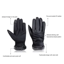 Retro thickened leather - touch screen - anti-skid glovesGloves