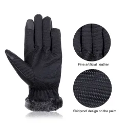 Retro thickened leather - touch screen - anti-skid glovesGloves