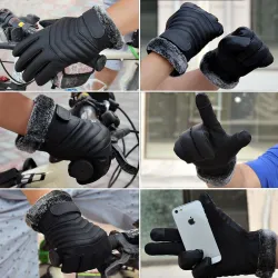 Retro verdicktes Leder - Touchscreen - Anti-Skid Handschuhe