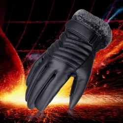 Retro thickened leather - touch screen - anti-skid glovesGloves