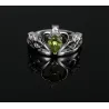 925 Sterling Silber Naturstein Krone Ring