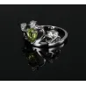 925 Sterling Silber Naturstein Krone Ring