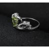 925 Sterling Silber Naturstein Krone Ring