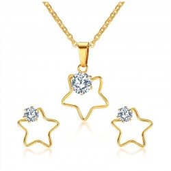 Five Stars Necklace & Earrings Jewellery SetJewellery Sets