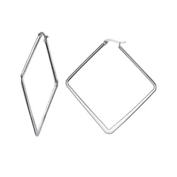Silber - große geometrische Ohrringe