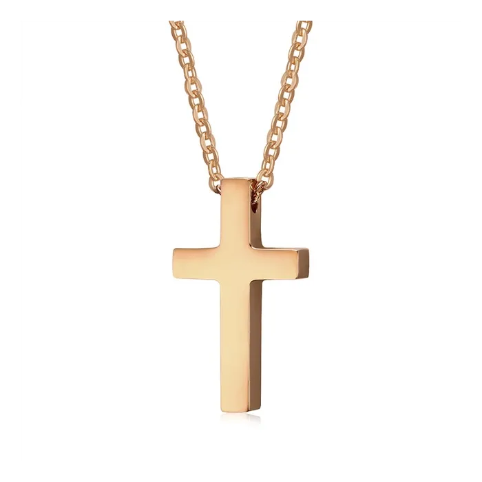Classic blank cross pendant with stainless steel necklaceNecklaces
