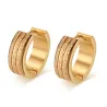 Rund Gold Hoops Ohrringe