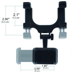 iPhone Samsung GPS Smartphone Car Rear View Mirror 360 Degree Phone HolderAccessories