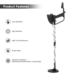 MD-4030 Einstellbarer professioneller Underground Metalldetektor
