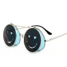 Steampunk Vintage Runde Doppellinsen Sonnenbrille Unisex