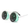 Steampunk Vintage Runde Doppellinsen Sonnenbrille Unisex