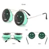 Steampunk Vintage Runde Doppellinsen Sonnenbrille Unisex