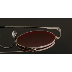 Steampunk Vintage Runde Doppellinsen Sonnenbrille Unisex