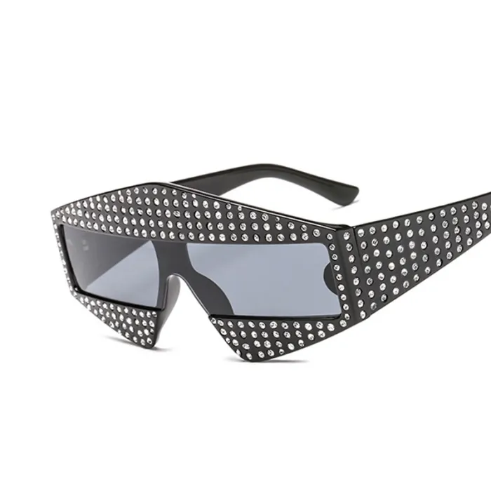 Strass Rahmen - übergroße Sonnenbrille