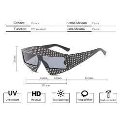 Strass Rahmen - übergroße Sonnenbrille