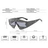 Strass Rahmen - übergroße Sonnenbrille