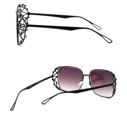 Vintage Steampunk Square Strass Sonnenbrillen Gläser