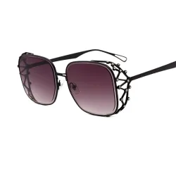 Vintage Steampunk Square Strass Sonnenbrillen Gläser