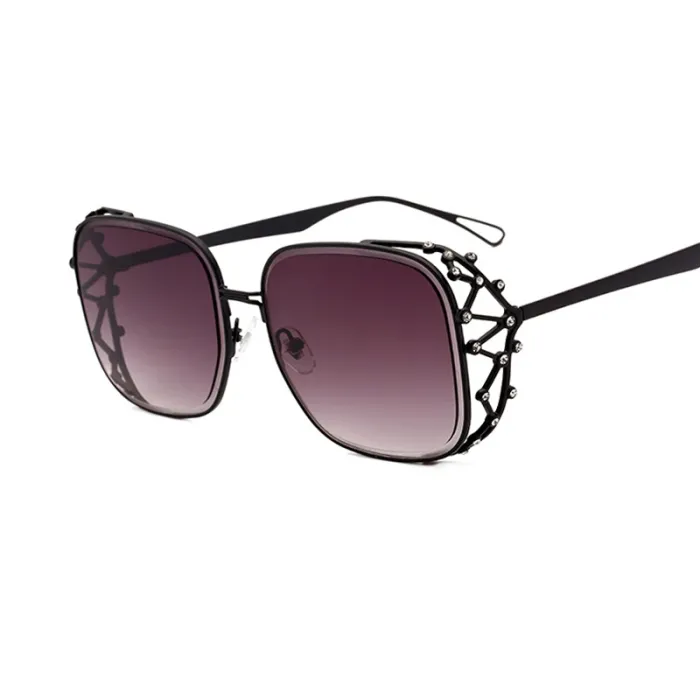 Vintage Steampunk Square Rhinestone Sunglasses GlassesSunglasses