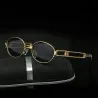Retro Steampunk Kleine Runde Sonnenbrille Unisex UV400