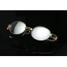 Retro Steampunk Kleine Runde Sonnenbrille Unisex UV400