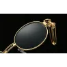 Retro Steampunk Kleine Runde Sonnenbrille Unisex UV400