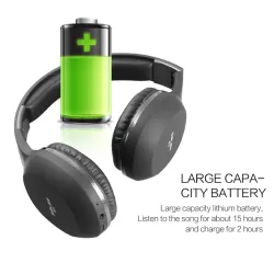 Salar S11 Wireless Headset Foldable Bluetooth Headphones With MicEar- & Headphones
