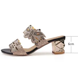 Rhinestones Cut-Out SandalsSandals