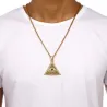 Crystal Egyptian Pyramid & Eye Pendant Necklace UnisexNecklaces