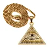 Crystal Egyptian Pyramid & Eye Pendant Necklace UnisexNecklaces
