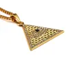 Crystal Egyptian Pyramid & Eye Pendant Necklace UnisexNecklaces