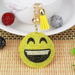Crystal Emoji Expression Keychain KeyringKeyrings